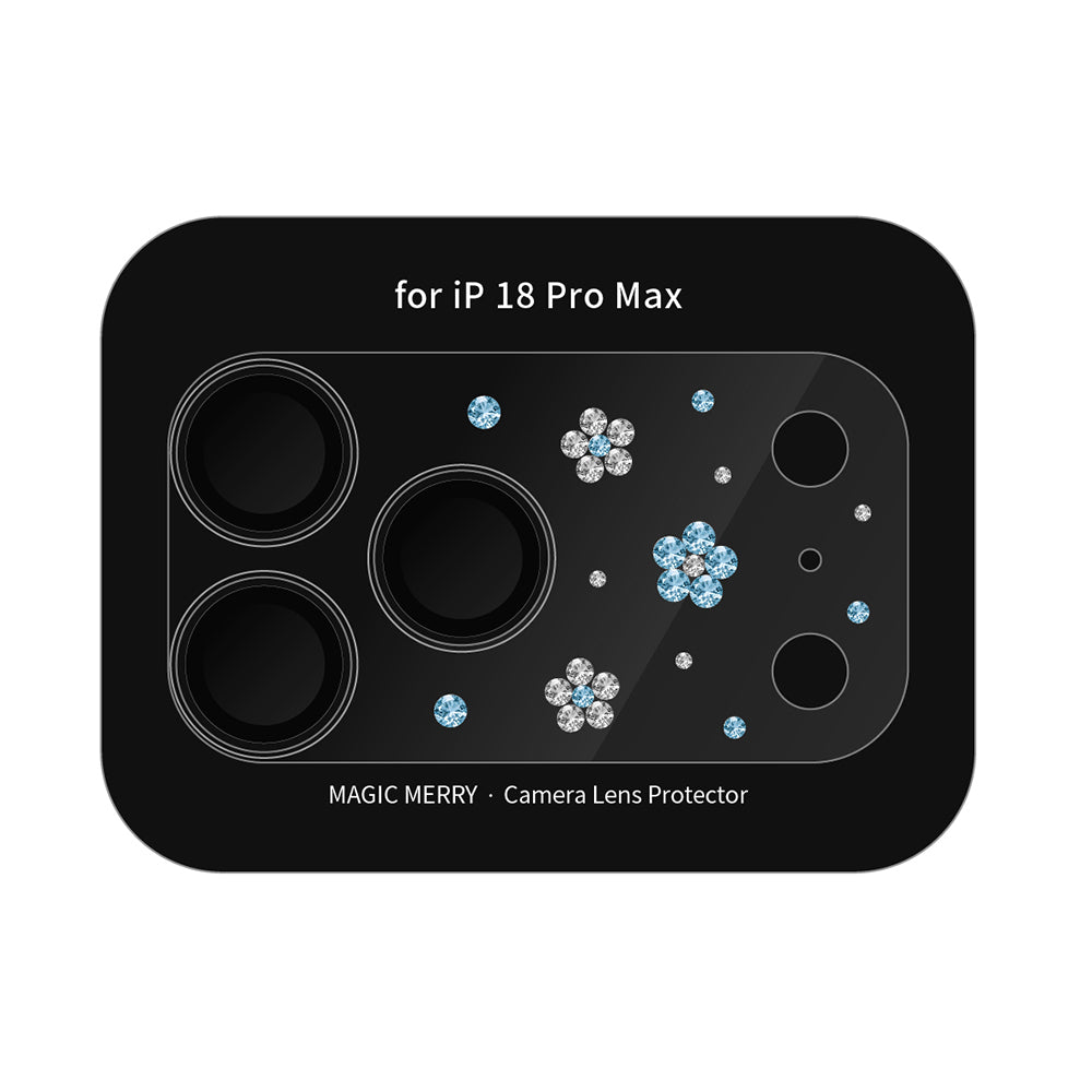 iPhone 18 Pro Max Wiwu Magic Merry Shimmer Serisi Taşlı Kamera Lens Koruyucu