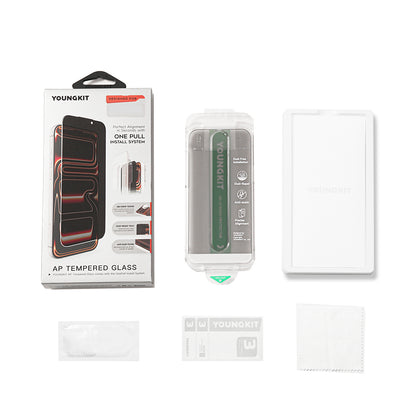 iPhone 18 Pro Max Youngkit AP 2.5D 360 Derece Privacy Temperli Cam Ekran Koruyucu + Kolay Uygulama Aparatı