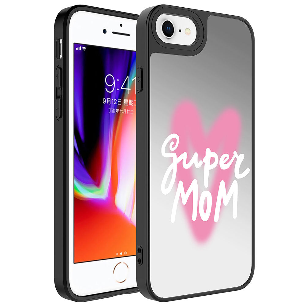 iPhone 8 Kılıf Aynalı Desenli Kamera Korumalı Parlak Zore Mirror Kılıf