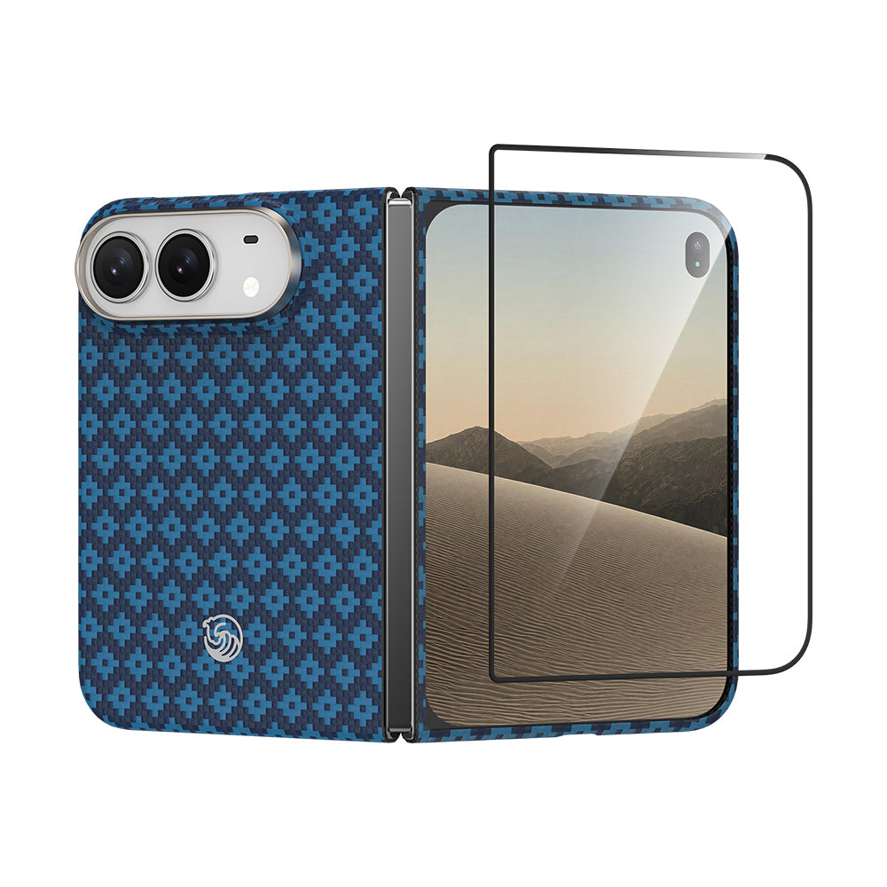 iPhone Duo Benks ArmorAir ArmorGrid Grand Combo Üçlü Aksesuar Seti (Ön Arka Kevlar Karbon Kılıf + Ekran Koruyucu)