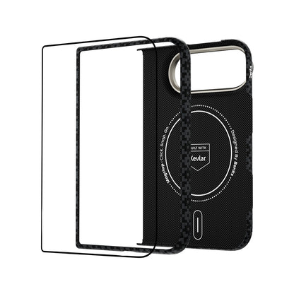 iPhone Duo Benks ArmorAir ArmorGrid Grand Combo Üçlü Aksesuar Seti (Ön Arka Kevlar Karbon Kılıf + Ekran Koruyucu)