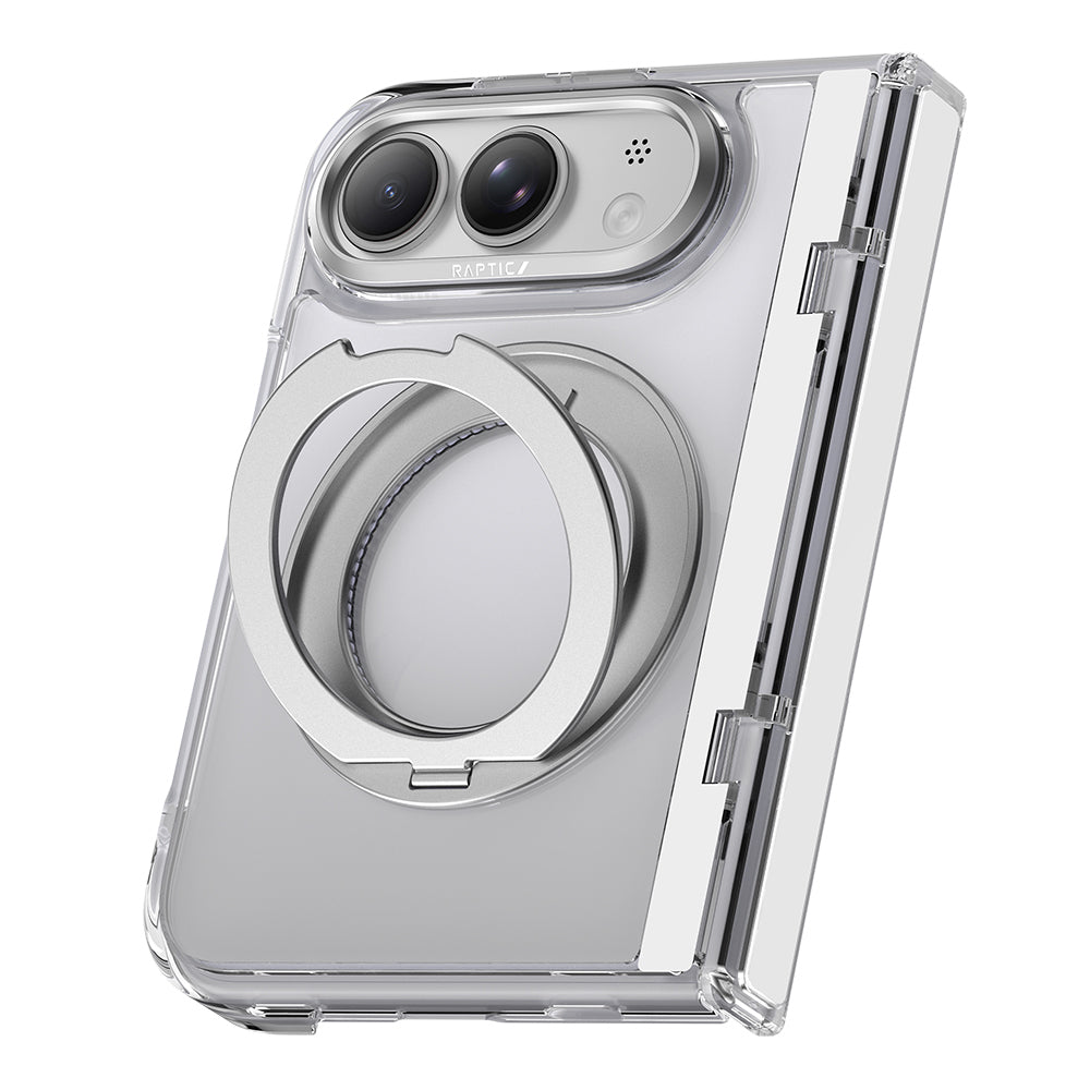 iPhone Duo (Fold) Kılıf M-safe Şarj Özellikli Raptic Air Stand Serisi Aynalı Arka Yüzey Standlı Kılıf