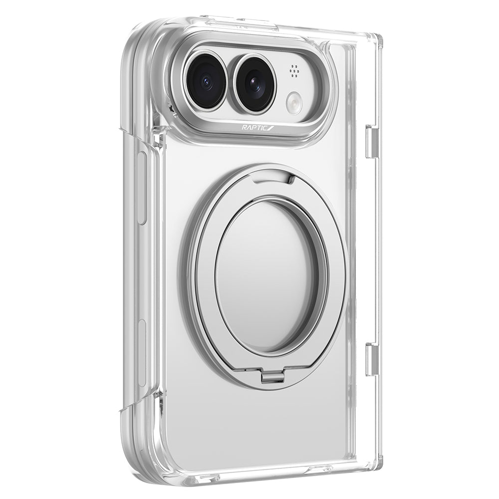 iPhone Duo (Fold) Kılıf M-safe Şarj Özellikli Raptic Air Stand Serisi Aynalı Arka Yüzey Standlı Kılıf
