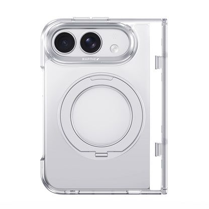 iPhone Duo (Fold) Kılıf M-safe Şarj Özellikli Raptic Air Stand Serisi Aynalı Arka Yüzey Standlı Kılıf