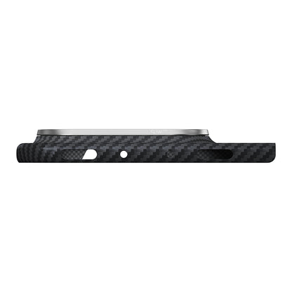 iPhone Duo Kılıf M-safe Şarj Özellikli 600D Aramid Karbon Fiber Pitaka Edge Serisi Black-Grey Twill Kılıf