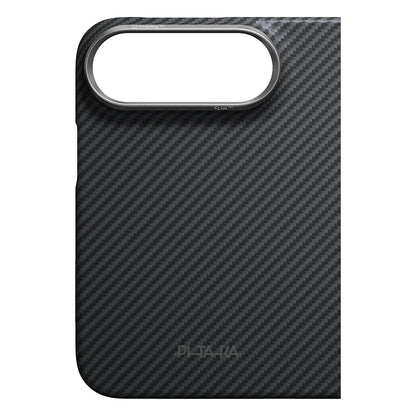 iPhone Duo Kılıf M-safe Şarj Özellikli 600D Aramid Karbon Fiber Pitaka Edge Serisi Black-Grey Twill Kılıf