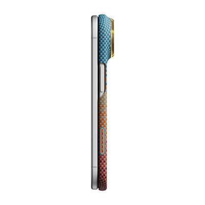 iPhone Duo Kılıf M-safe Şarj Özellikli Aramid Fiber Pitaka Sunset 2.0 California Dream Serisi