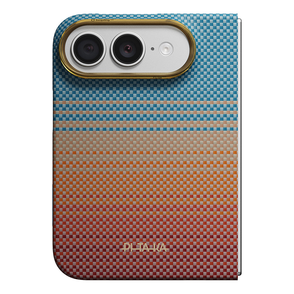 iPhone Duo Kılıf M-safe Şarj Özellikli Aramid Fiber Pitaka Sunset 2.0 California Dream Serisi