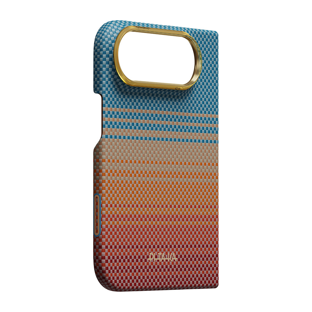 iPhone Duo Kılıf M-safe Şarj Özellikli Aramid Fiber Pitaka Sunset 2.0 California Dream Serisi