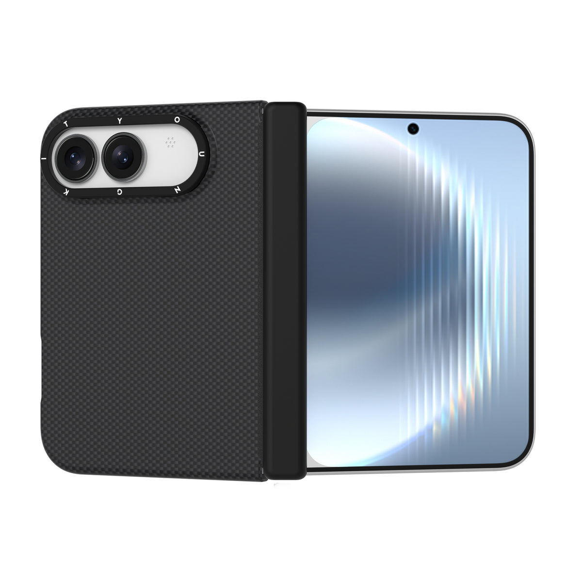 iPhone Duo Kılıf M-safe Şarj Özellikli Aramid Fiber Youngkit 1500D Extreme Wing Titanyum-Gold Serisi Kılıf