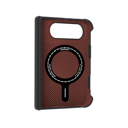 iPhone Duo Kılıf M-safe Şarj Özellikli Aramid Fiber Youngkit 1500D Extreme Wing Titanyum-Gold Serisi Kılıf