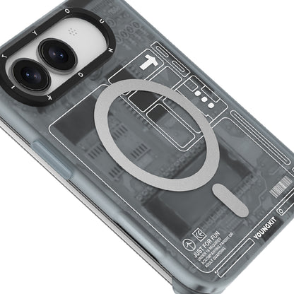 iPhone Duo Kılıf M-safe Şarj Özellikli Kamera Denetim Butonlu Youngkit Technology Serisi Kılıf