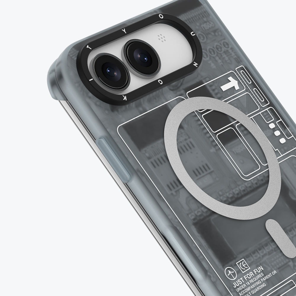 iPhone Duo Kılıf M-safe Şarj Özellikli Kamera Denetim Butonlu Youngkit Technology Serisi Kılıf