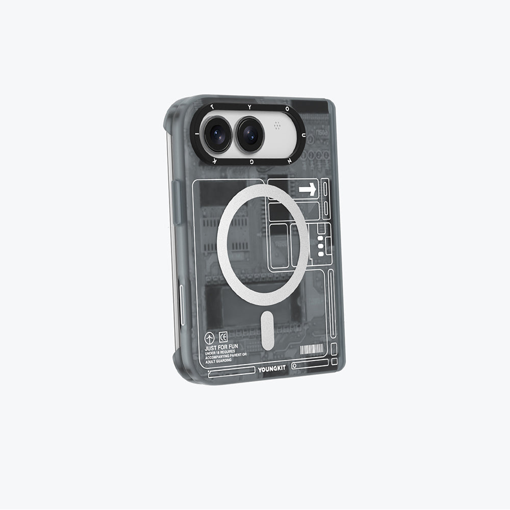 iPhone Duo Kılıf M-safe Şarj Özellikli Kamera Denetim Butonlu Youngkit Technology Serisi Kılıf