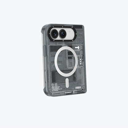 iPhone Duo Kılıf M-safe Şarj Özellikli Kamera Denetim Butonlu Youngkit Technology Serisi Kılıf