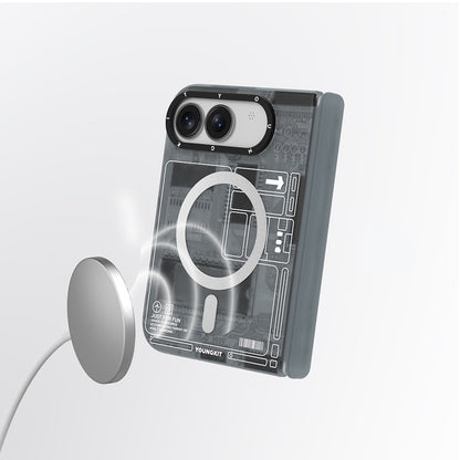 iPhone Duo Kılıf M-safe Şarj Özellikli Kamera Denetim Butonlu Youngkit Technology Serisi Kılıf