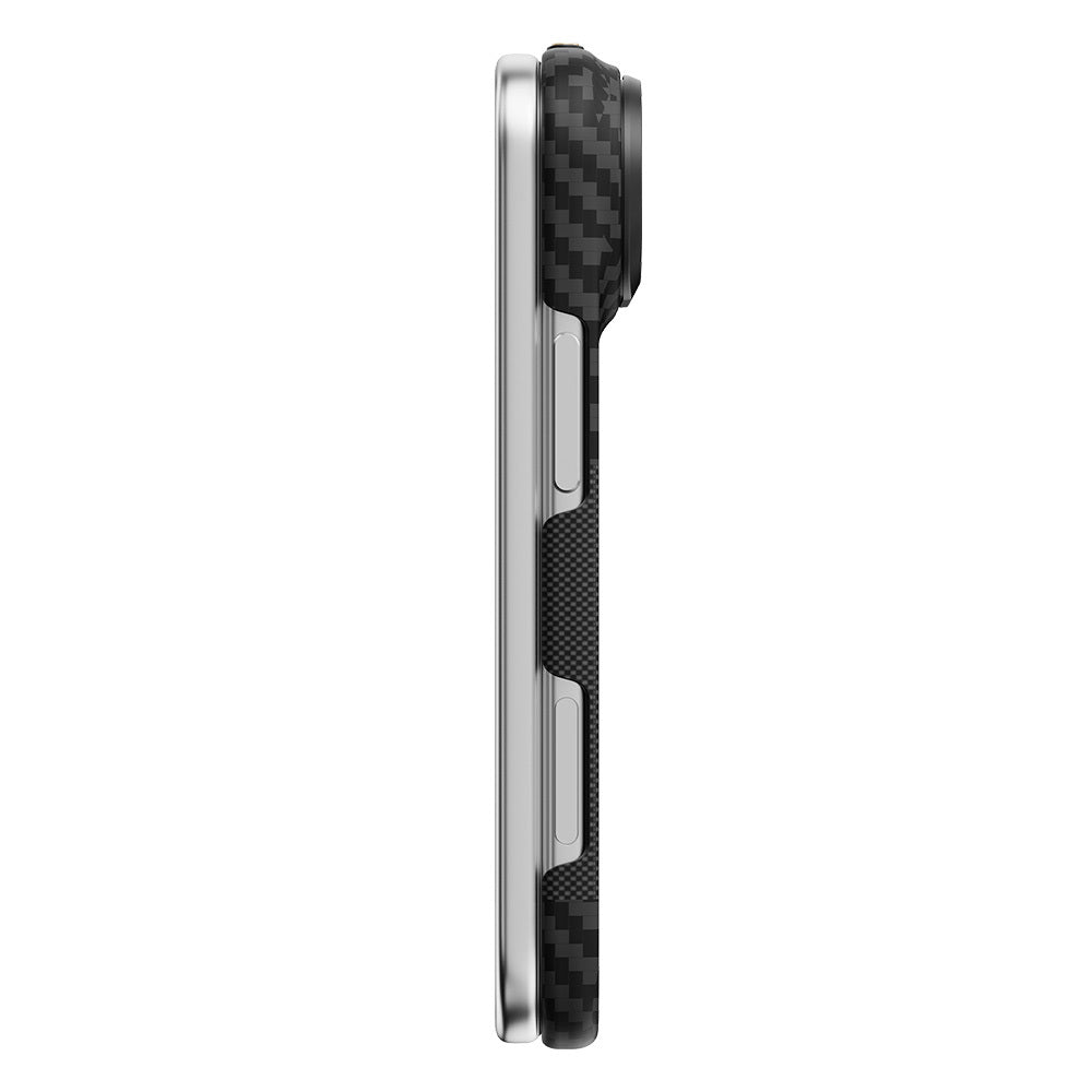 iPhone Duo Kılıf M-safe Şarj Özellikli Metal Kamera Çerçeveli Raptic Aramid SkinPro Mondrian Serisi Karbon Kılıf