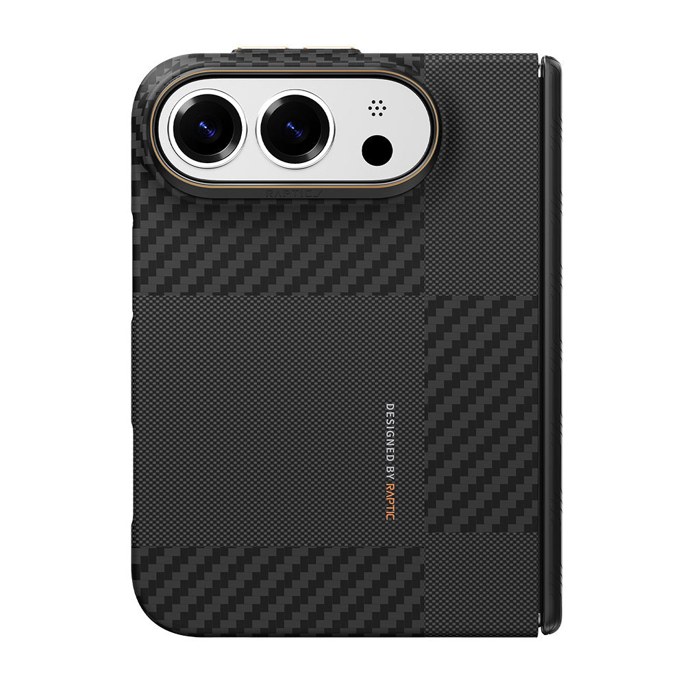 iPhone Duo Kılıf M-safe Şarj Özellikli Metal Kamera Çerçeveli Raptic Aramid SkinPro Mondrian Serisi Karbon Kılıf