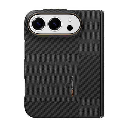 iPhone Duo Kılıf M-safe Şarj Özellikli Metal Kamera Çerçeveli Raptic Aramid SkinPro Mondrian Serisi Karbon Kılıf