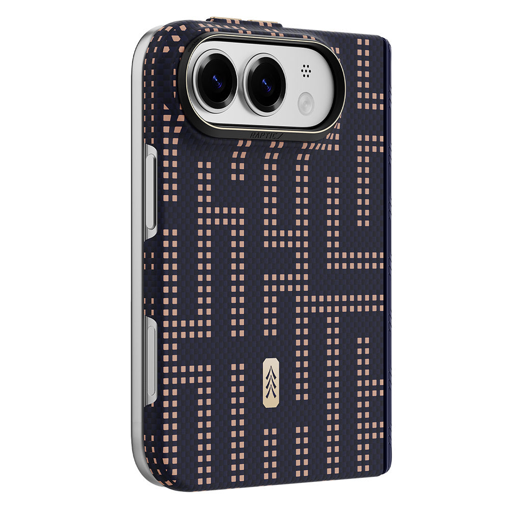 iPhone Duo Kılıf M-safe Şarj Özellikli Raptic Aramid SkinPro Grid Serisi Karbon Kılıf