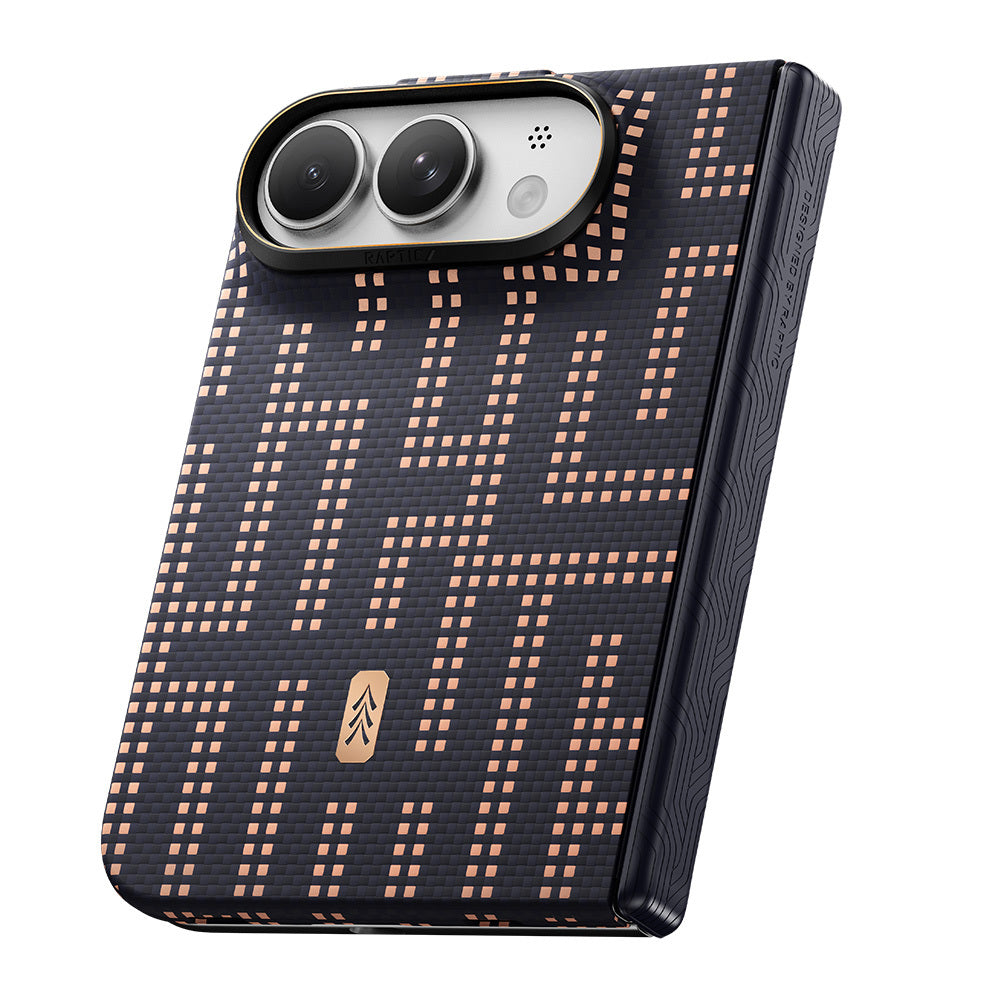 iPhone Duo Kılıf M-safe Şarj Özellikli Raptic Aramid SkinPro Grid Serisi Karbon Kılıf