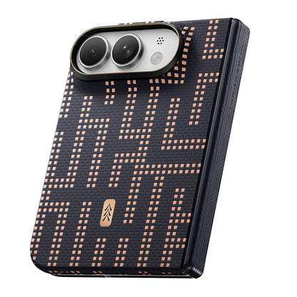 iPhone Duo Kılıf M-safe Şarj Özellikli Raptic Aramid SkinPro Grid Serisi Karbon Kılıf
