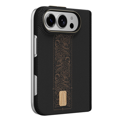iPhone Duo Kılıf M-safe Şarj Özellikli Raptic Aramid SkinPro Rise Serisi 24 Ayar Altın Kaplamalı Karbon Kılıf