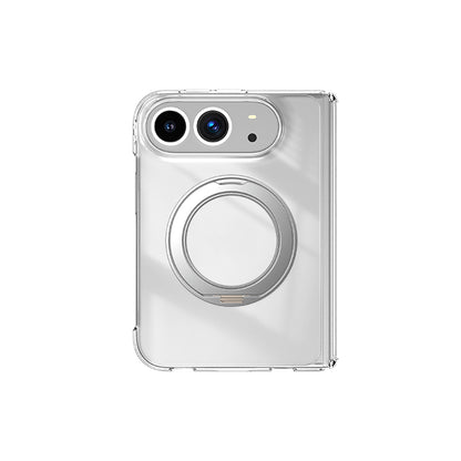 iPhone Duo Kılıf M-safe Şarj Özellikli Transparan Sert PC Wlons Pita Standlı Kılıf