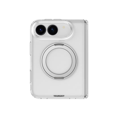 iPhone Duo Kılıf M-safe Şarj Özellikli Youngkit Clear Serisi Standlı Kılıf