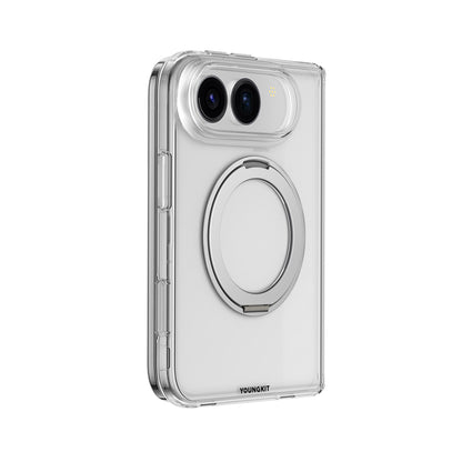 iPhone Duo Kılıf M-safe Şarj Özellikli Youngkit Clear Serisi Standlı Kılıf