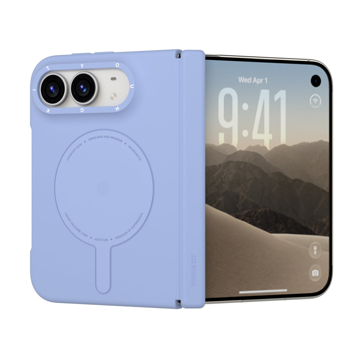 iPhone Duo Kılıf M-Safe Şarj Özellikli Youngkit Morandi Serisi Kılıf