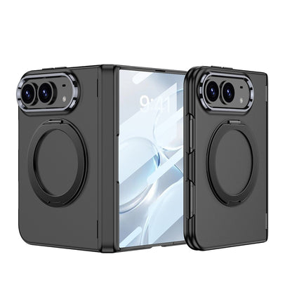 iPhone Duo Kılıf M-safe Şarj Özellikli Zore Kıpta KPT-07 Ring Standlı Sert PC Kılıf