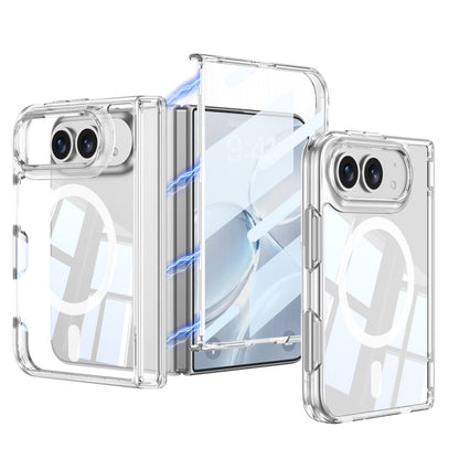 iPhone Duo Kılıf M-safe Şarj Özellikli Zore Kıpta KPT-13 Şeffaf Sert PC Kılıf