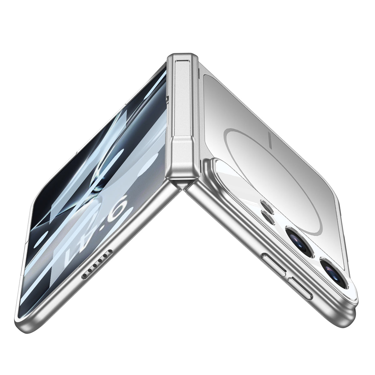 iPhone Duo Kılıf M-safe Şarj Özellikli Zore Kıpta KPT-18 Dikey Standlı Kılıf