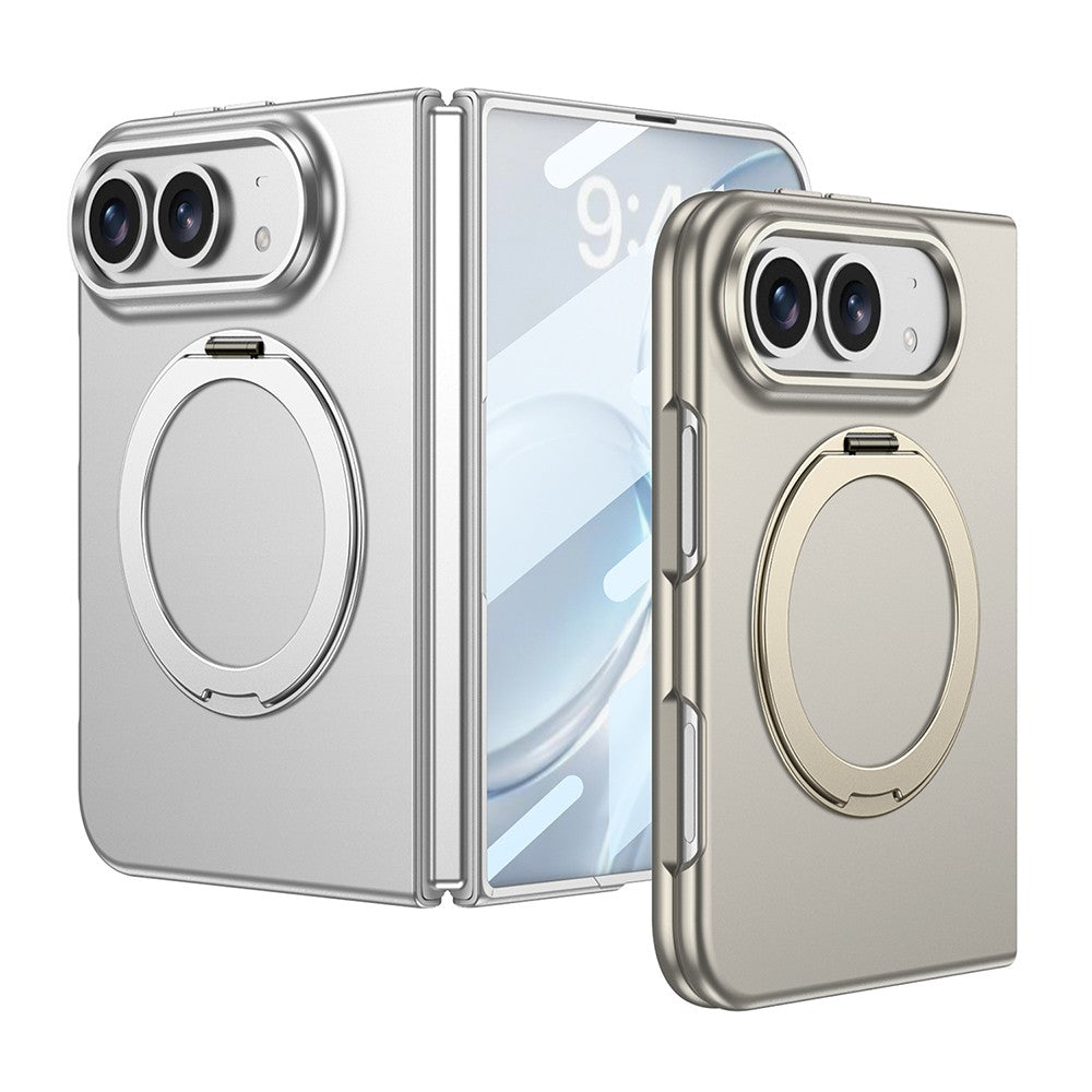 iPhone Duo Kılıf M-safe Şarj Özellikli Zore Kıpta Yüzüklü Kamera Korumalı Kılıf