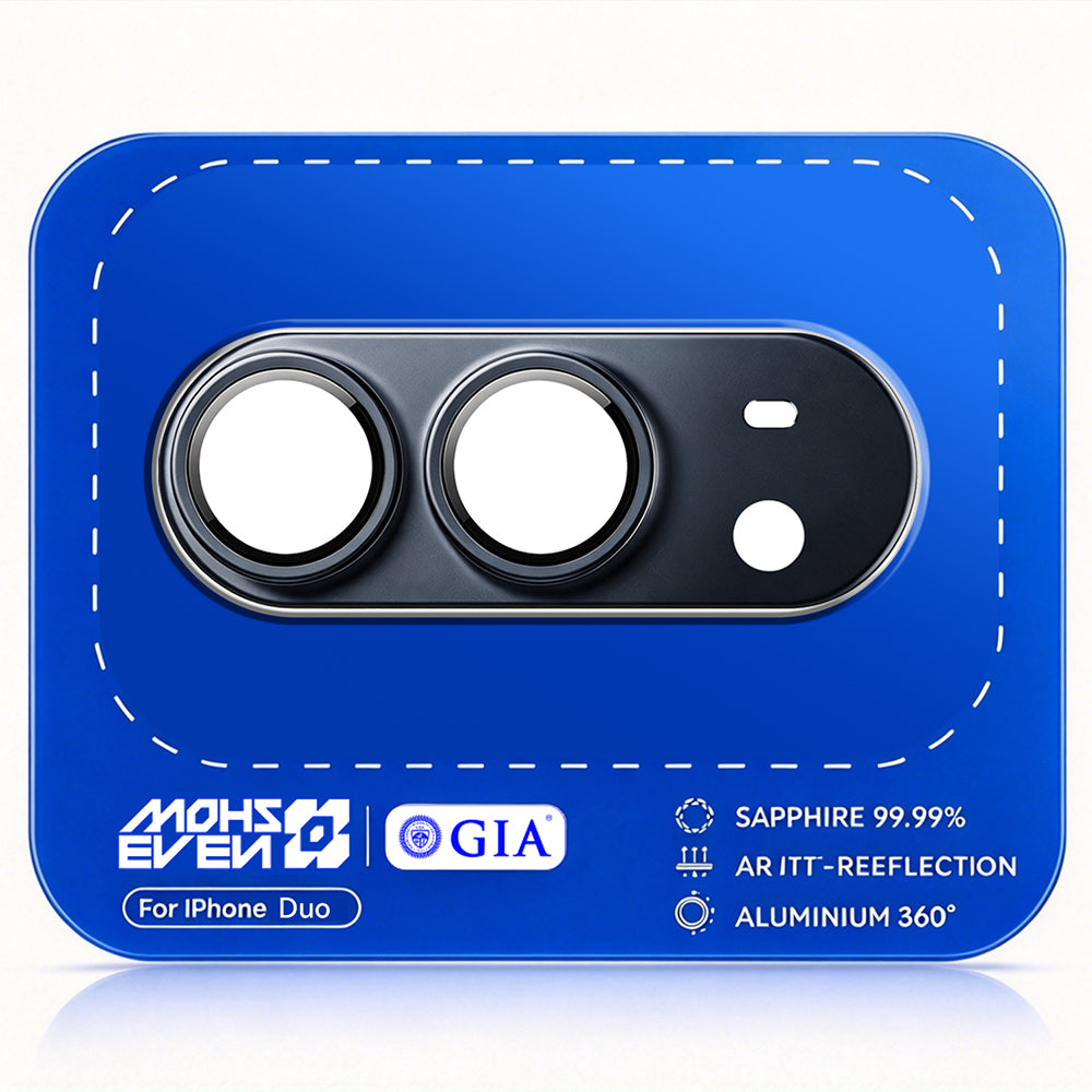 iPhone Duo Mohseven Alüminyum Kaplamalı Safir Anti Reflective Kamera Lens Koruyucu