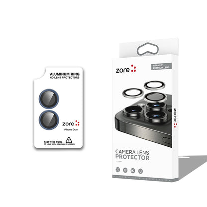 iPhone Duo Zore CL-12 Premium Safir Parmak İzi Bırakmayan Anti-Reflective Kamera Lens Koruyucu