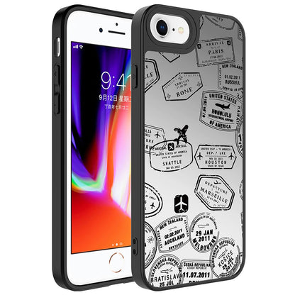 iPhone SE 2020 Kılıf Aynalı Desenli Kamera Korumalı Parlak Zore Mirror Kılıf