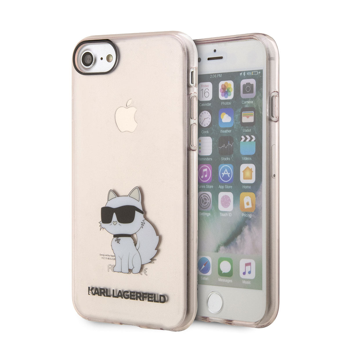 iPhone SE 2020 Kılıf Karl Lagerfeld Transparan Choupette Dizayn Kılıf