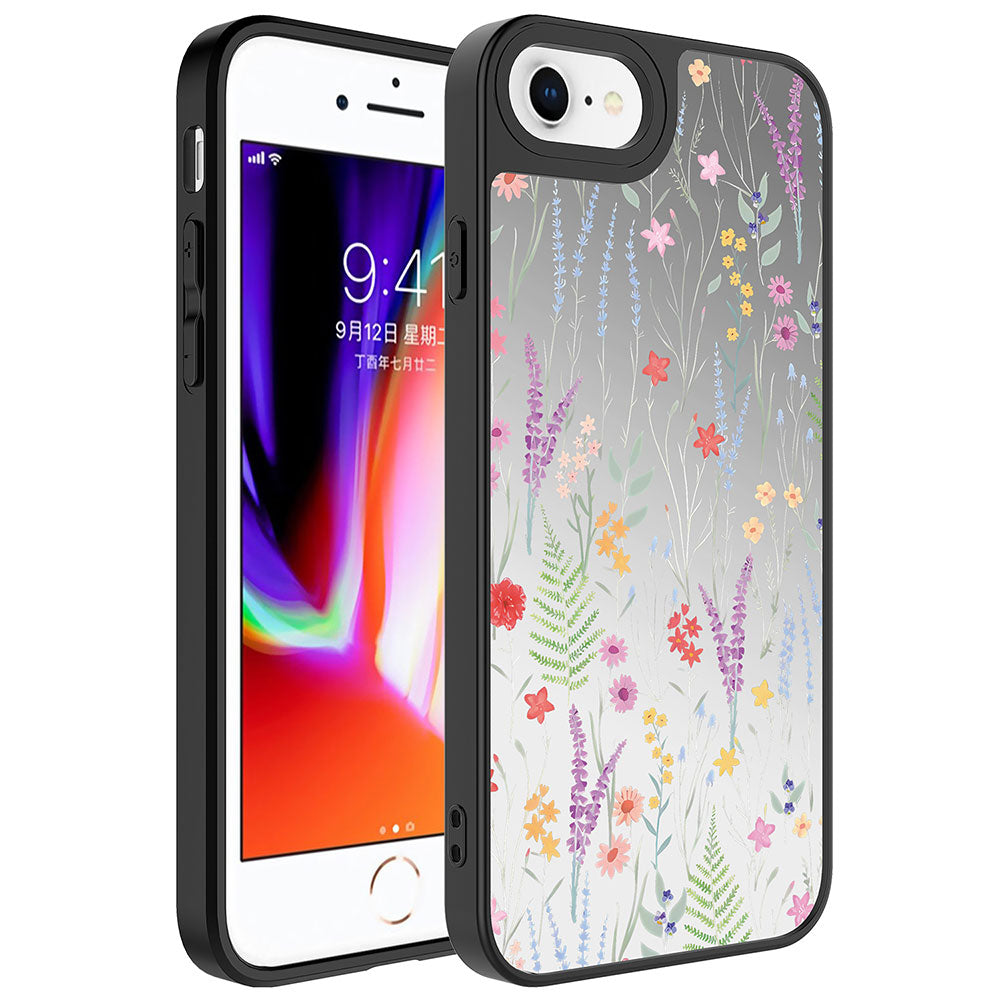 iPhone SE 2022 Kılıf Aynalı Desenli Kamera Korumalı Parlak Zore Mirror Kılıf