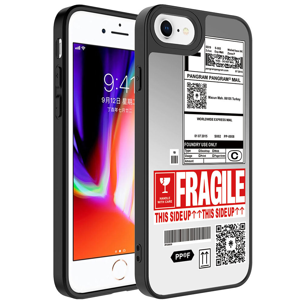iPhone SE 2022 Kılıf Aynalı Desenli Kamera Korumalı Parlak Zore Mirror Kılıf