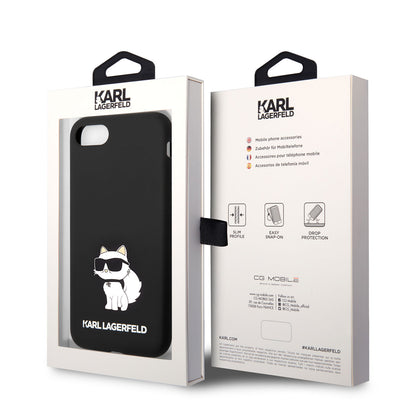iPhone SE 2022 Kılıf Karl Lagerfeld Silikon Choupette Dizayn Kılıf