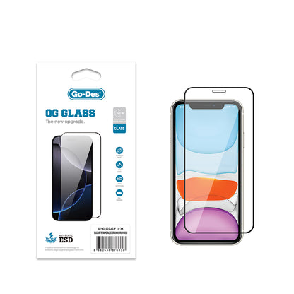 iPhone XR 6.1 Go Des OG Glass Antistatik Temperli Cam Ekran Koruyucu