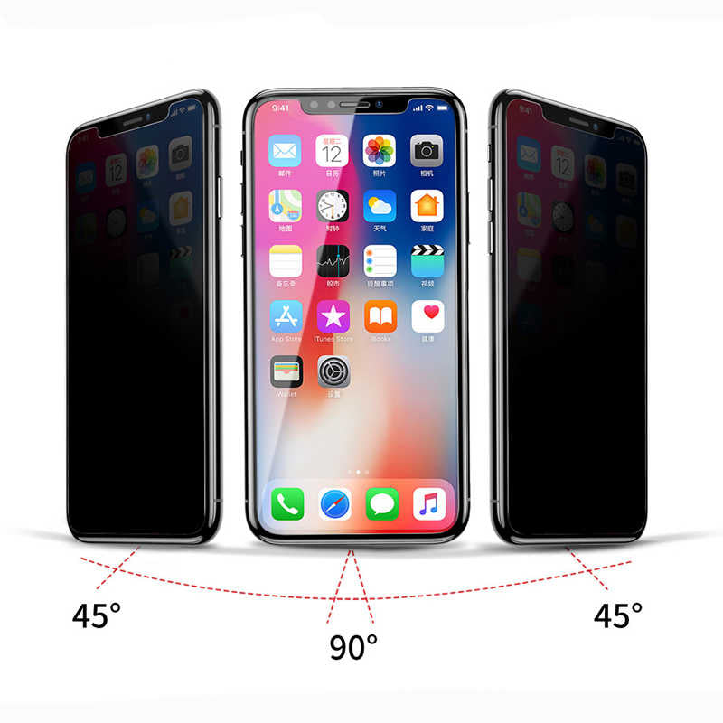 iPhone XS Max 6.5 Zore Rika Premium Privacy Temperli Cam Ekran Koruyucu