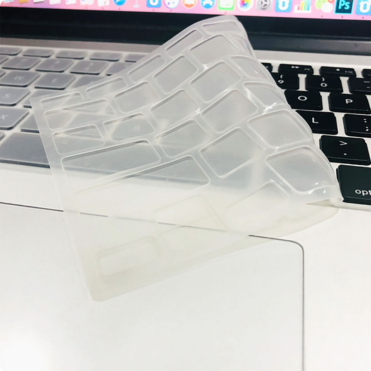 Macbook 13' 2017 A1466 Zore Klavye Koruyucu Transparan Buzlu Silikon Ped