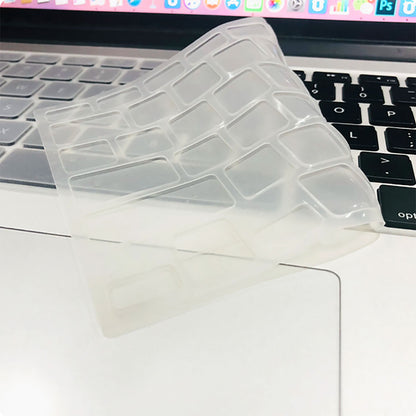 Macbook 13.3' Air A1932 Zore Klavye Koruyucu Transparan Buzlu Silikon Ped