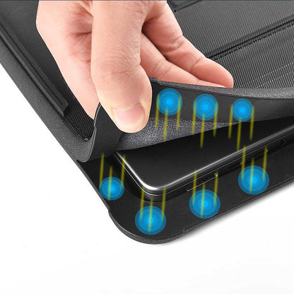 Macbook 14.2' 2021 Wiwu Defender Stand Case Taşınabilir Standlı Magnetik PU Laptop Çantası