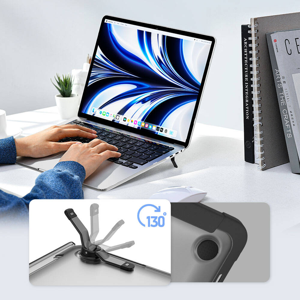 Macbook 15" Air M2 2023 A2941 Wiwu Macbook iShield Standlı Shield Kılıf