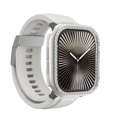 Watch 10 42mm Amazingthing Gleam Fit FullGuard Taşlı Sert PC Kasa ve Ekran Koruyucu