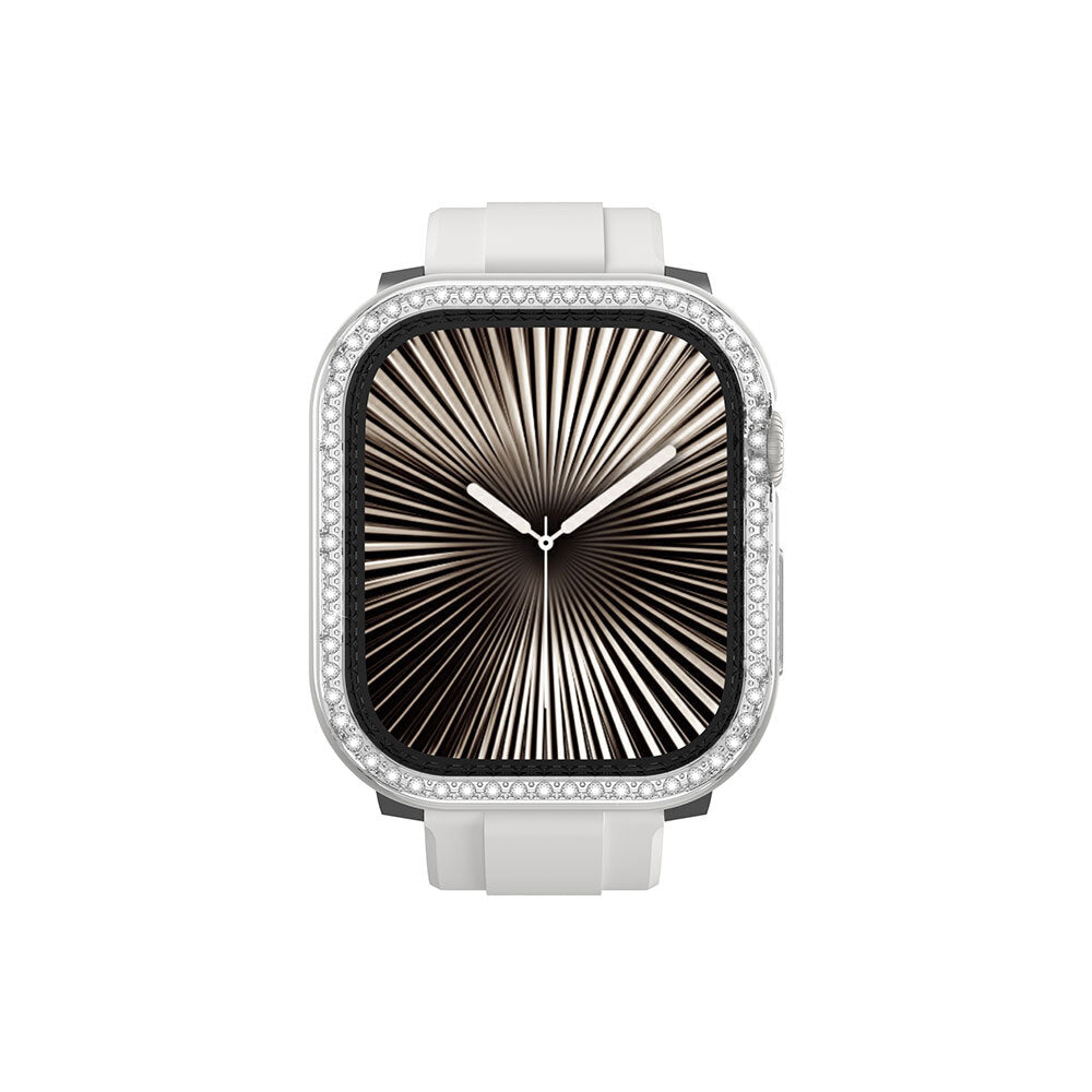 Watch 10 42mm Amazingthing Gleam Fit FullGuard Taşlı Sert PC Kasa ve Ekran Koruyucu
